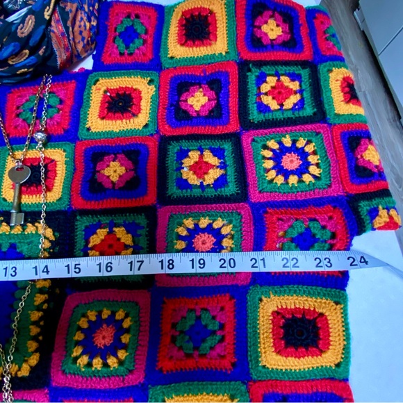 Colorful Crochet Mini Dress - Picture 4 of 15